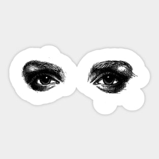 Pen and Ink Eyes Sticker